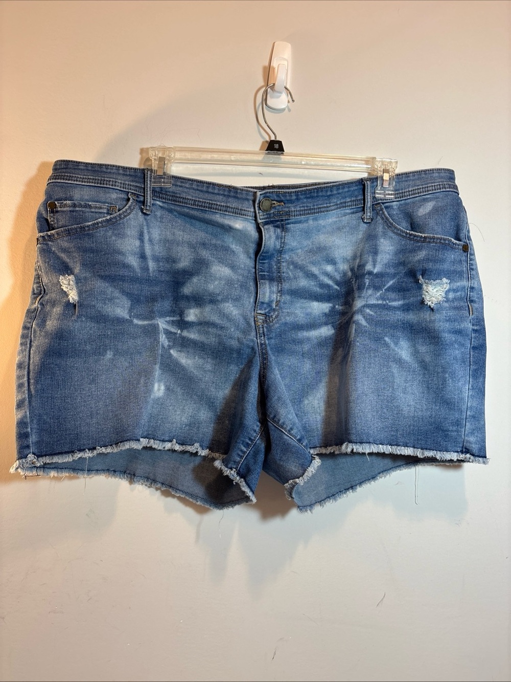 EVRI Womens Plus Women’s Distressed Denim Shorts - Blue. 705. SOLD